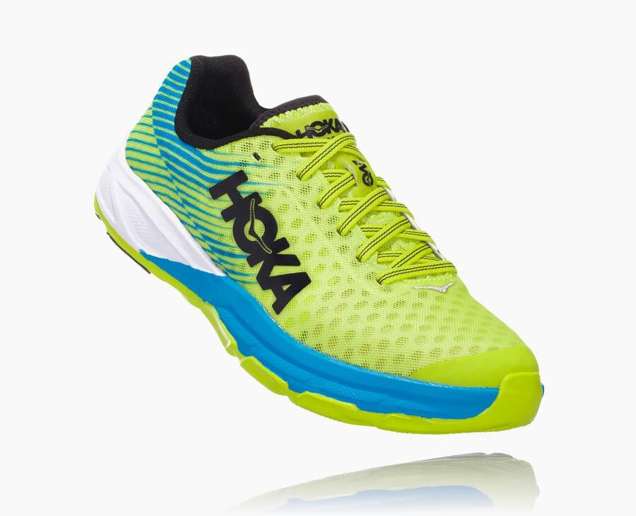 Hoka Mens Running Shoes NZ - Hoka Evo Carbon Rocket Green/Blue (KRP240816)